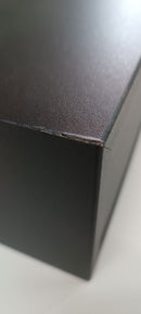 Mensola da Parete con 2 Cassetti 88,2x13,4x20 cm in Fibra di Legno Domino Nero Seconda Scelta