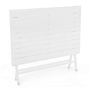 Tavolo Pieghevole da Giardino 110x70x71h cm Elin Bianco