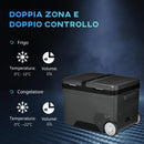 Frigo Portatile Elettrico a Compressore 35 Litri per Auto e Camion Grigio Scuro