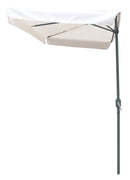 Ombrellone da Giardino Semicircolare 2,3x1,3m in Alluminio Elmira Bianco