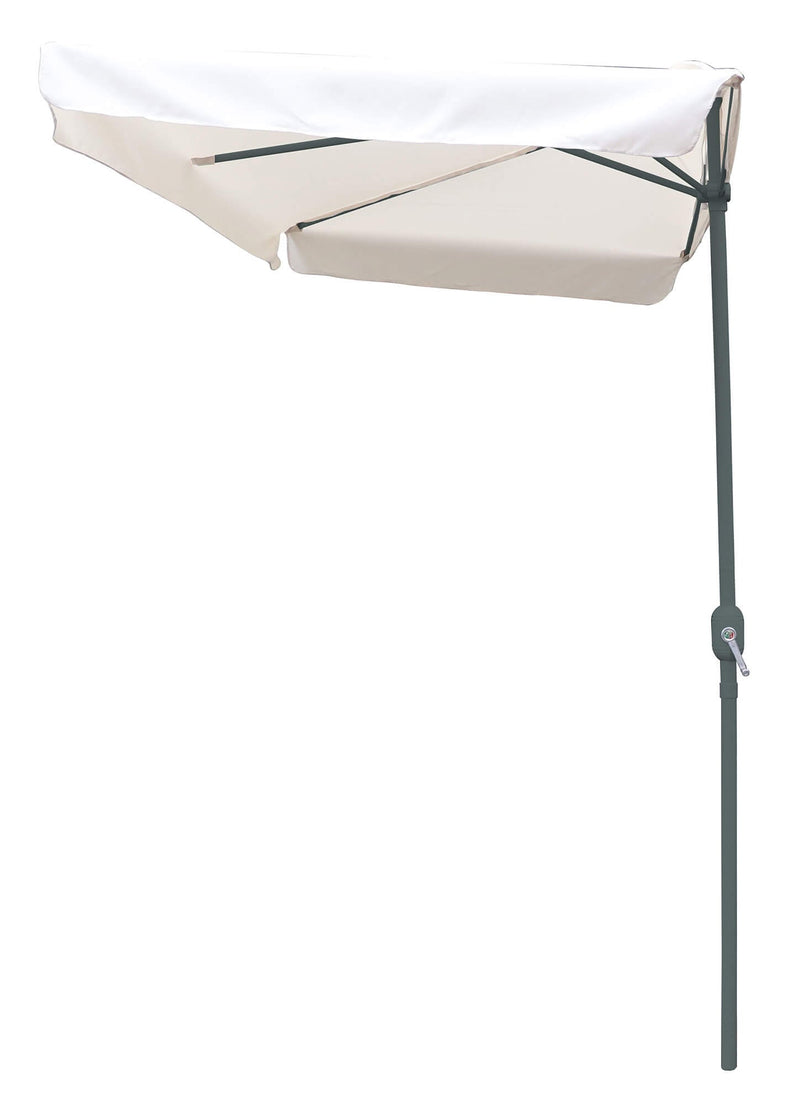 Ombrellone da Giardino Semicircolare 2,3x1,3m in Alluminio Elmira Bianco