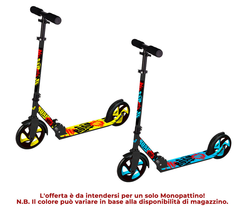 Monopattino 2 Ruote Pieghevole per Bambini Ruote 200 mm Azzurro o Giallo