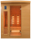 Sauna Finlandese ad Infrarossi 3 Posti 153x128 cm H190 in Legno di Abete Apollon 3