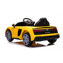 Macchina Elettrica per Bambini 12V Licenza Ufficiale Audi R8 New Spyder con Telecomando e Sedile in pelle Giallo
