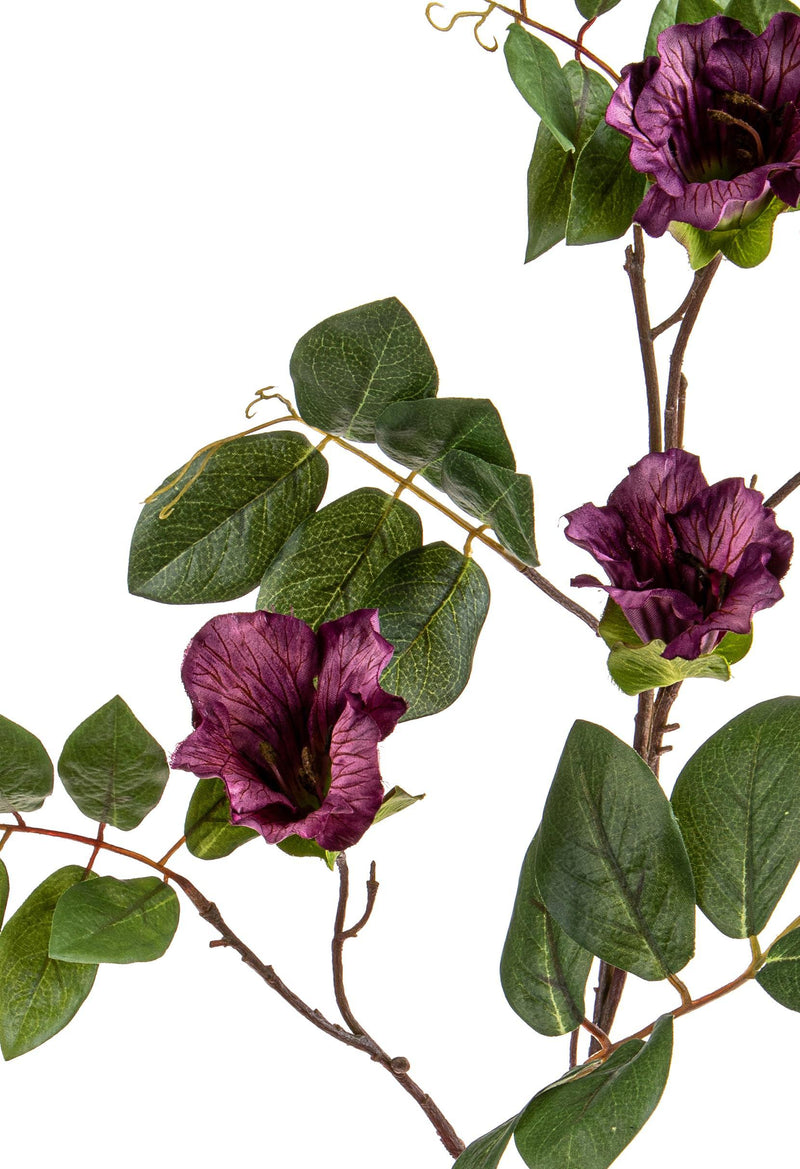 Set 4 Cubea Artificiale con 3 Fiori H.75 cm Viola