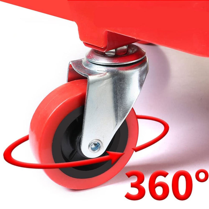 Sgabello da Officina con Cassetto Porta Attrezzi Utensili con Ruote