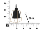 Lampada da Muro Elegant -D- 18x28x28 cm in Ferro Nero e Oro