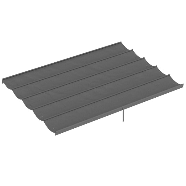 Tetto di Ricambio per Gazebo 4x3 m con 10 Fori di Drenaggio in Poliestere Grigio Chiaro acquista