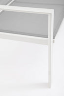 Set Tavolo e 3 Sedie da Giardino in Alluminio Kallen Bianco