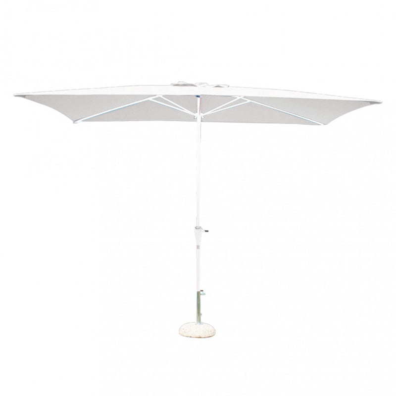 Ombrellone da Giardino 2x3 m Palo Ø48 mm Poly Eco in Acciaio Bianco