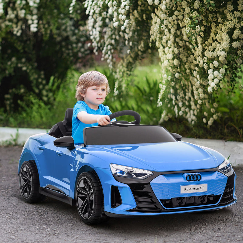 Macchina Elettrica per Bambini Licenza Audi RS con Telecomando Blu e Nero  