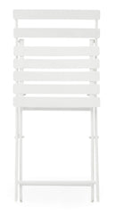 Set Tavolino e 2 Sedie Pieghevoli da Giardino in Acciaio Kraus Tiziano Bianco