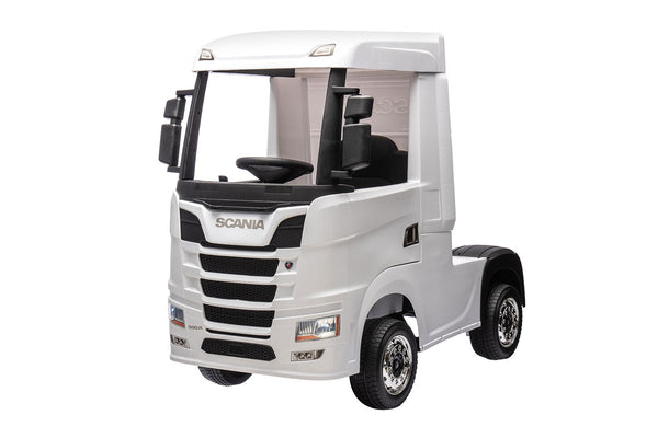 Camion Elettrico per Bambini 126x68x102 cm 24V Scania Bianco prezzo