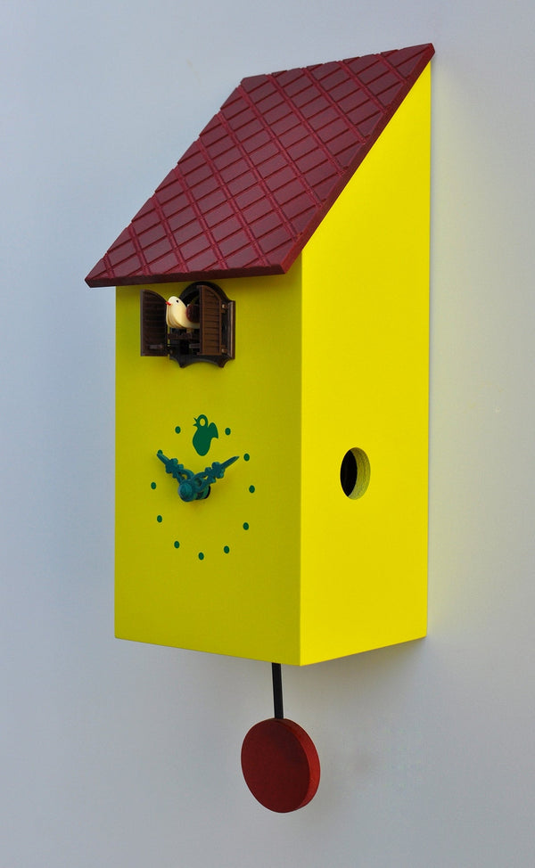 Wandkuckucksuhr 13x30x12 cm Pirondini Italia Portofino Schwefelgelb online