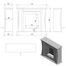 Camino a Bioetanolo da Pavimento 111,5x88 cm Flig Harrisburg