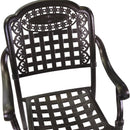 Tavolo da Giardino 150x90xh73 cm con 6 Sedie in Alluminio Maryland Antracite