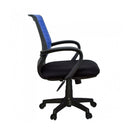 Sedia girevole da ufficio  tessuto microforato nero blu