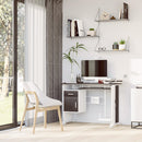 Scrivania da Ufficio Porta PC Cassetti in Legno Marrone 100x52x75 cm 