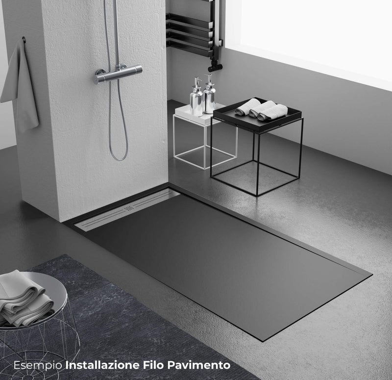 Piatto Doccia in Pietra Bonussi Trivor Nero Varie Misure