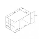 Scrivania Happy 117x73x75 h cm in Truciolare bilaminato Bianco