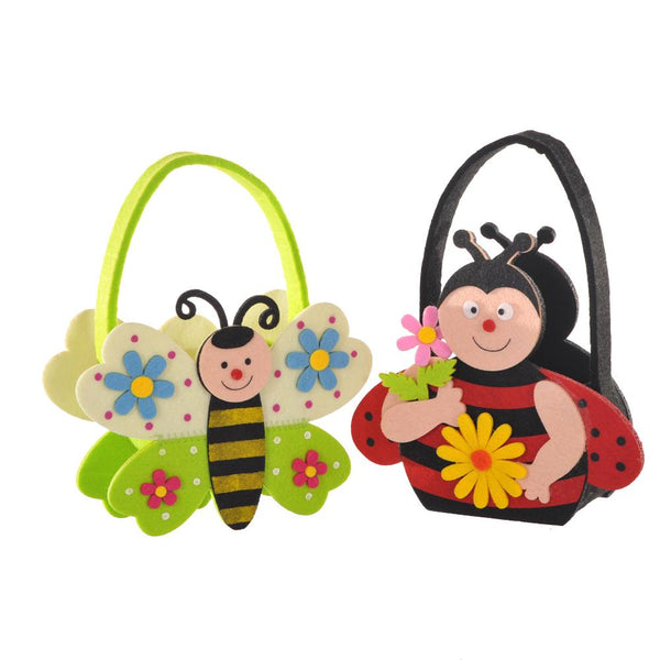 4 Kunstbeutel mit Schmetterling/Marienkäfer Höhe 21 cm acquista