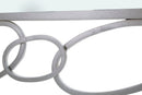 Specchio Chain Argento 84x2x84 cm in Ferro e MDF Argento