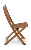 Set 2 Sedie Pieghevoli da Giardino 47,5x60x92 cm in Legno Mali Natural