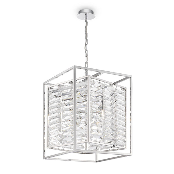 Neoklassizistische Pendelleuchte aus Tening Chrome Metal sconto