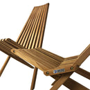 Set 2 Sedie Bistrot Pieghevoli per Giardino Nicla in Legno Teak       