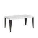 Tavolo Allungabile 140/244x90x77 cm Flame Premium Bianco Frassino
