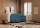 Divano 2 Posti 138x85x85 cm Karay in Tessuto Avio