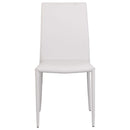 Set 6 Sedie 90x46x44 cm in Similpelle da Interno Grigio Chiaro