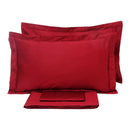 Set Lenzuola Matrimoniale Sopra Sotto e Federe Tinta Unita Garrini Clarice Bordeaux