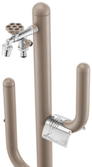 Fontana a Colonna Rubinetto Doppio in Ottone e Porta Tubo Arizona Belfer 42/ARZ Tortora