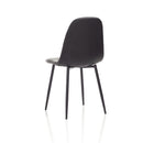 Set 4 Sedie 44x50x85 cm in Similpelle Nero