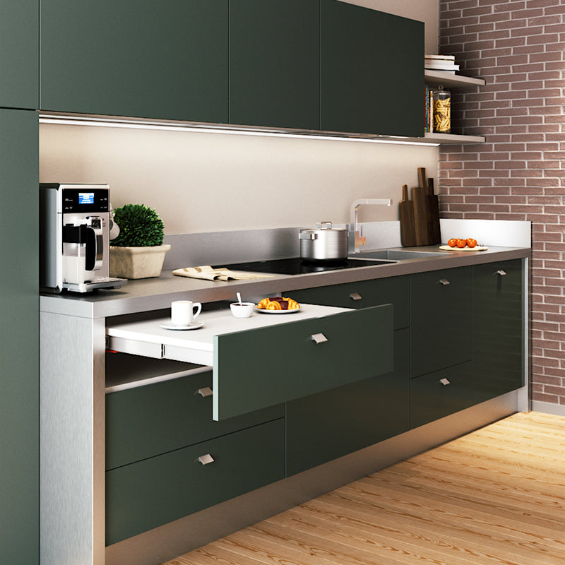 Guide per Tavolo Allungabile Shot Imballo 1 Pezzo Champagne Anodizzato Alluminio Emuca