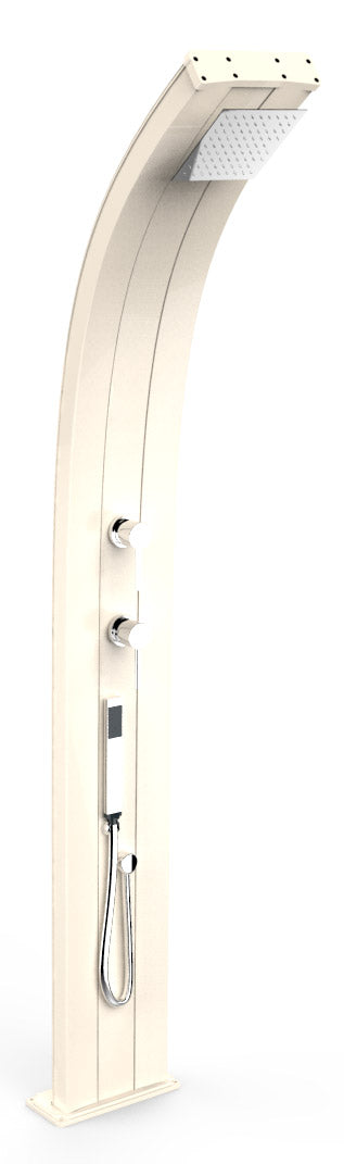 Doccia Solare da Esterno Giardino 40L Miscelatore e Doccetta Mobile Arkema Dada Bianco Crema online