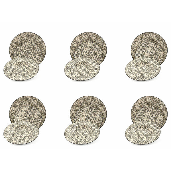 Villa d'Este Tafelservice Piper aus schwarzem Steinzeug 18-teilig prezzo