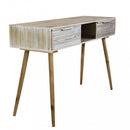 Consolle con 2 Cassetti 120x40x80 h cm in Legno di paulownia Marrone