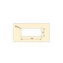 Passacavi da Tavolo Rettangolare 152 x 61 mm da Incasso Plastica Cromato 5 Pezzi Emuca