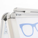 Espositore Pubblicitario Bifacciale a Cavalletto Pieghevole 63,7x101,5x75,5 cm in Alluminio da Esterno Antivento Silver