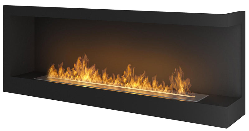 Camino a Bioetanolo da Incasso 120x45 cm Corner 1200 Right Destro Nero