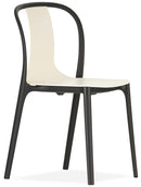 Set 4 Sedie da Giardino in Polipropilene Vandi Bianco e Nera