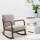 Poltrona a Dondolo 64x86x80 cm in Legno  Grigia