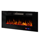 Camino Elettrico da Incasso 54,4x91,5x14 cm Effetto Fiamma 1500W Adeli Nero