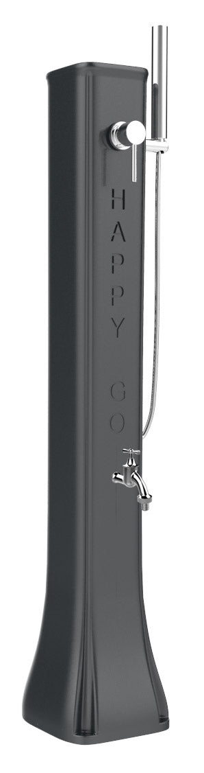 prezzo Mini Doccia Solare da Giardino Lavapiedi Miscelatore e Doccetta Mobile Arkema Happy Go Grigio Antracite