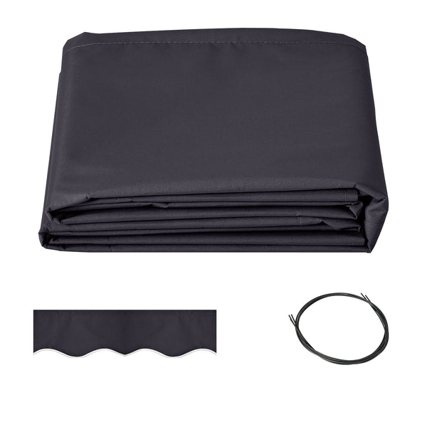 prezzo Telo di Ricambio per Tenda a Bracci Retrattile 347x290 cm in Poliestere Anti UV Grigio