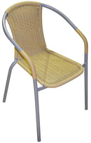 Sedia da Giardino in Ferro con Filo Plastificato Vorghini Contract Naturale