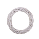 Set 9 Coroncine Bianche di Rattan Larghezza 20 cm