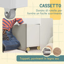 Libreria per Bambini 3-8 Anni 62.5x30x70 cm a 3 Ripiani con Cassetto Inferiore in MDF Grigio      